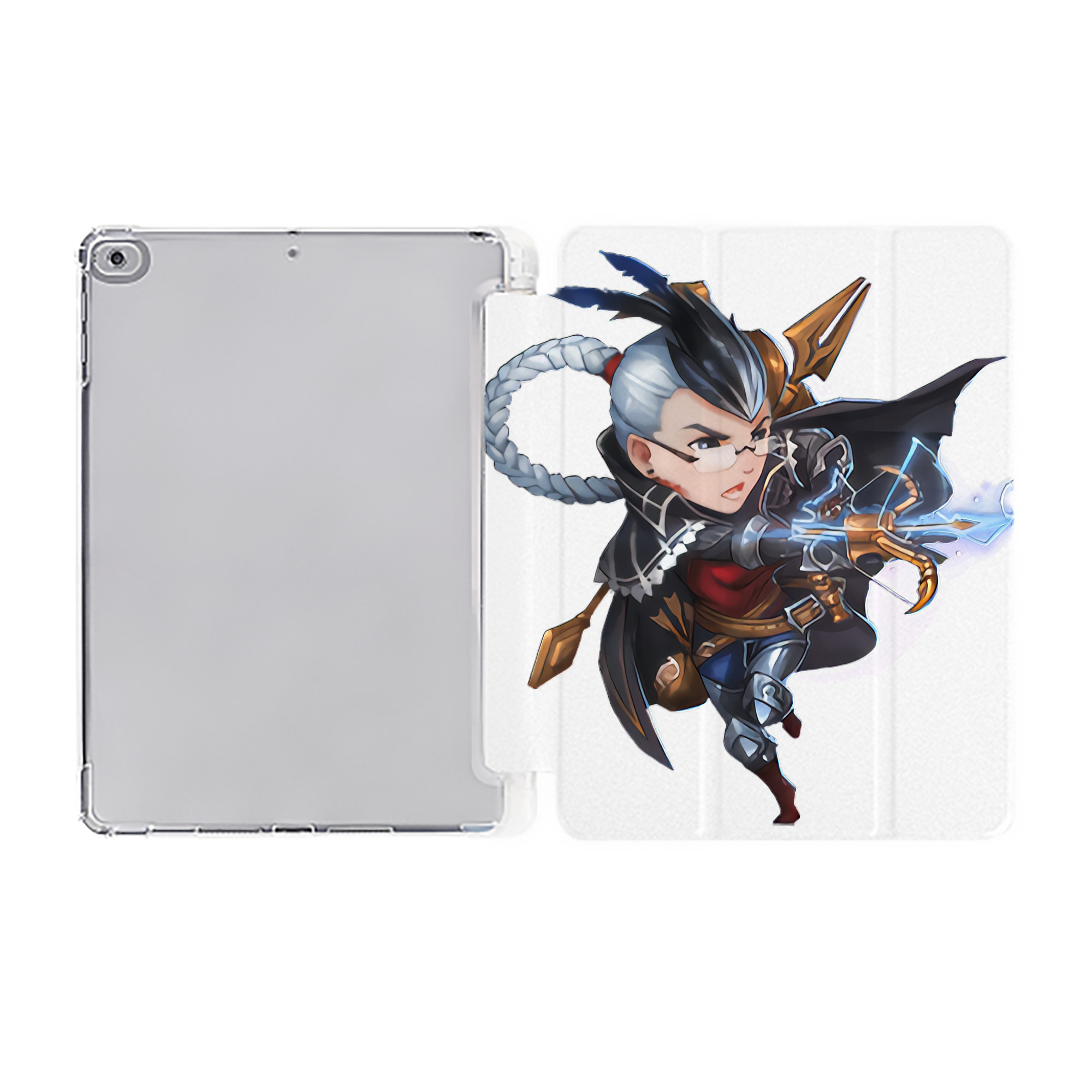 （画像用） リーグ・オブ・レジェンド League of Legends LOL IPad ケース ペン収納付き 三つ折りスタンド PUレザー×シリコン 対応機種9.5/10.5/10.9インチ